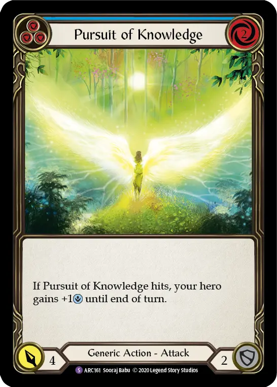 Pursuit of Knowledge BLUE U-ARC161-RF - Arcane Rising - Unlimited - Flesh and blood card