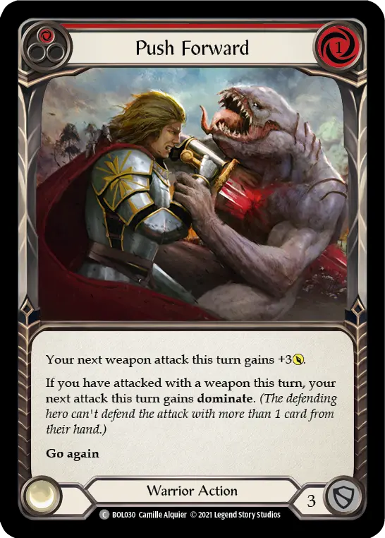 Push Forward RED BOL030 - Boltyn - Blitz Deck - Flesh and blood card