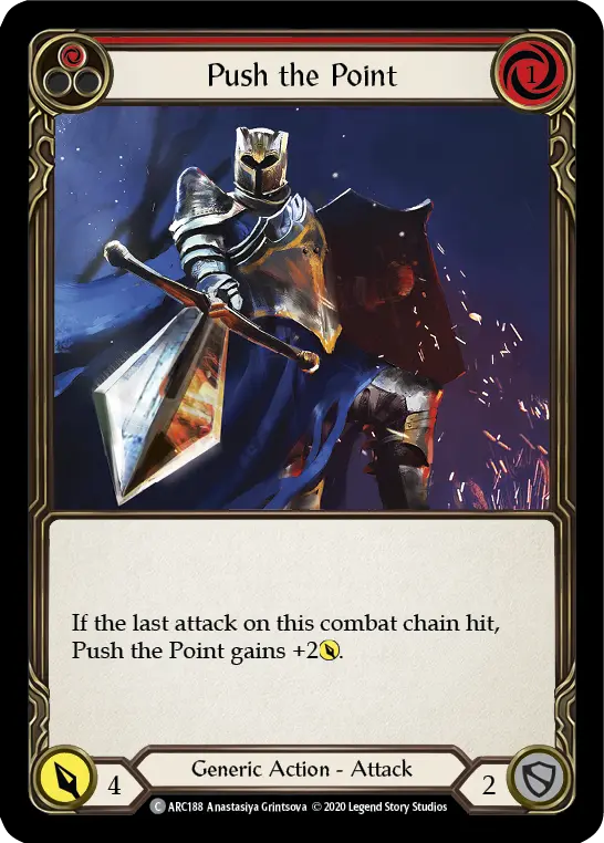 Push the Point RED U-ARC188-RF - Arcane Rising - Unlimited - Flesh and blood card