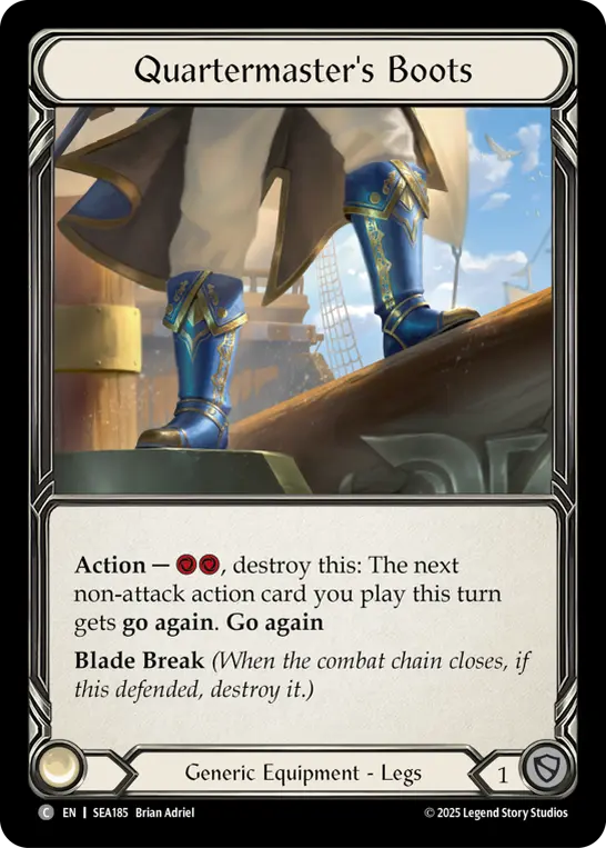 Quartermaster's Boots SEA185-TP - High Seas - Treasure Pack - Flesh and blood card
