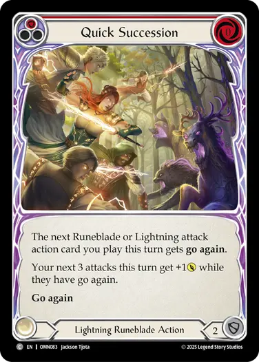 Quick Succession OMN083 - Omens of the Third Age - Flesh and blood card