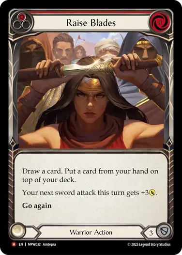 Raise Blades MPW032 - Mastery Pack Warrior - Flesh and blood card