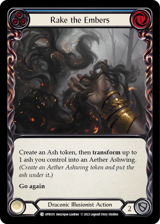 Rake the Embers BLUE UPR035 - Uprising - Flesh and blood card