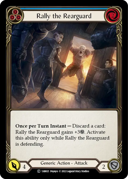 Rally the Rearguard BLUE 1HB021 - Bravo - Blitz Deck - Flesh and blood card