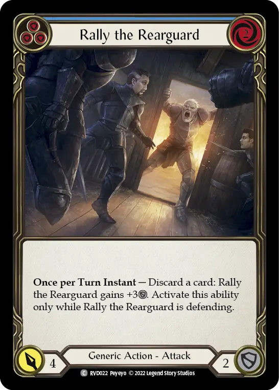 Rally the Rearguard BLUE RVD022 - Classic Battles: Rhinar vs Dorinthea - Flesh and blood card