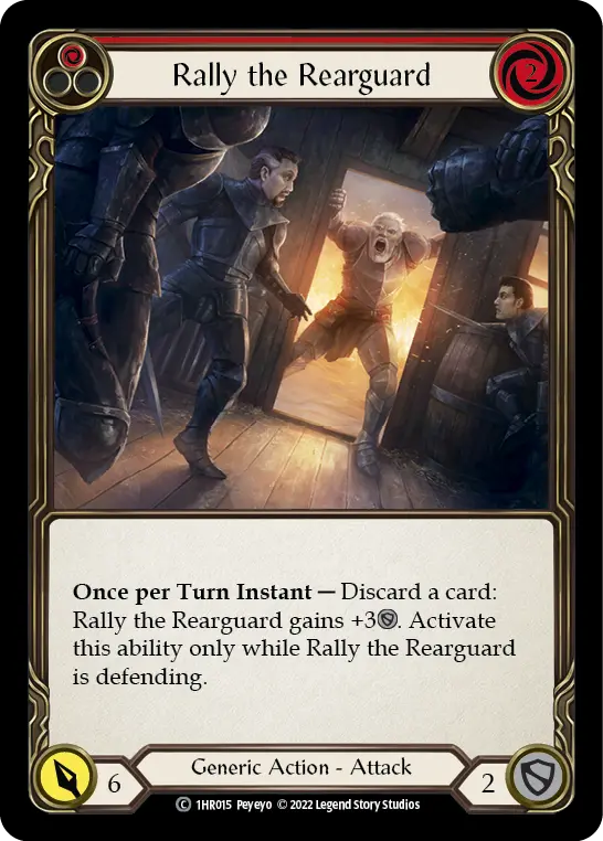 Rally the Rearguard RED 1HR015 - Rhinar - Blitz Deck - Flesh and blood card