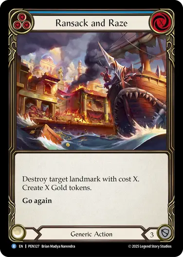 Ransack and Raze PEN327 - Compendium of Rathe - Flesh and blood card