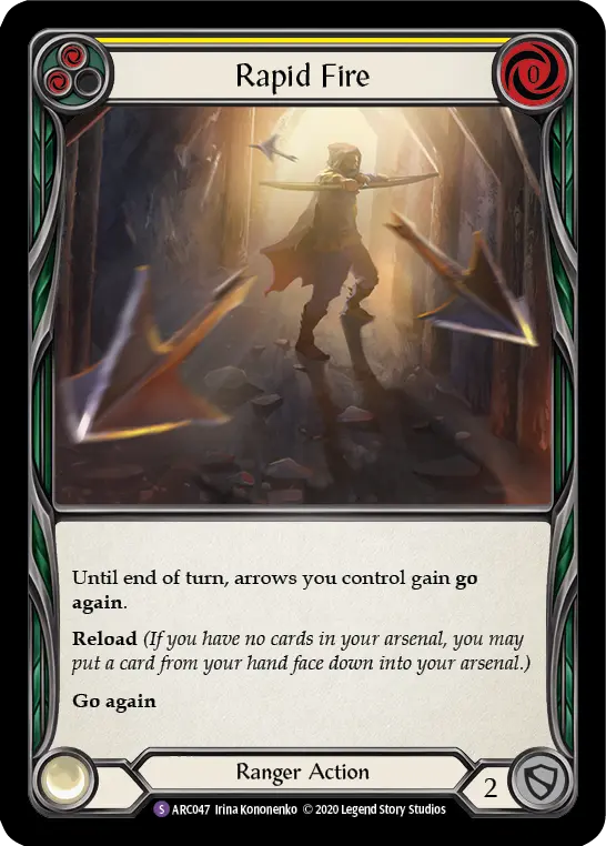 Rapid Fire YELLOW U-ARC047-RF - Arcane Rising - Unlimited - Flesh and blood card