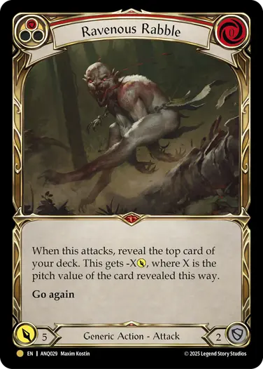 Ravenous Rabble ANQ029 - Compendium of Rathe - Antiquity Pack - Flesh and blood card