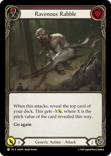 Ravenous Rabble SAZ019 - Silver Age Chapter 2 - Azalea - Flesh and blood card