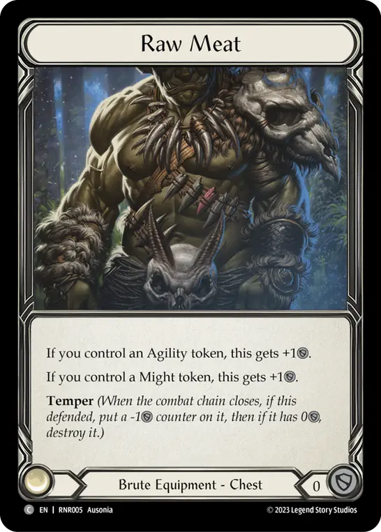 Raw Meat RHI005 - Rhinar - Heavy Hitters Blitz Deck - Flesh and blood card