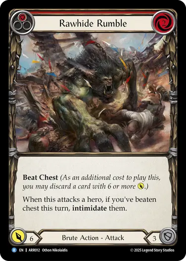 Rawhide Rumble ARR012 - Armory Deck - Rhinar, Reckless Rampage - Flesh and blood card