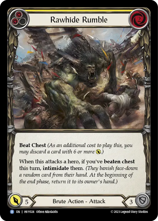 Rawhide Rumble YELLOW HVY024 - Heavy Hitters - Flesh and blood card