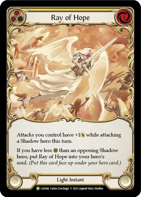 Ray of Hope YELLOW LGS044-CF - Pre-release - Monarch - Flesh and blood card