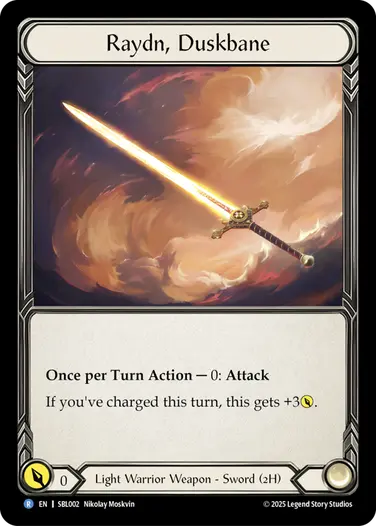 Raydn, Duskbane SBL002 - Silver Age Chapter 3 - Boltyn - Flesh and blood card