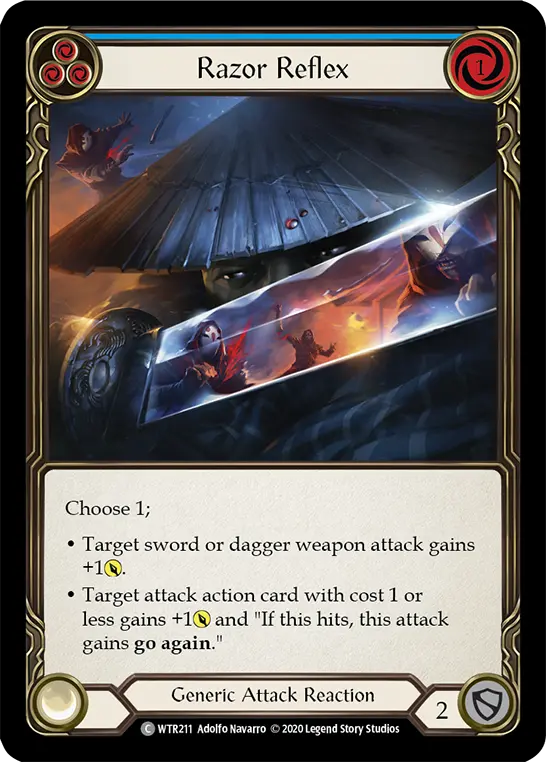 Razor Reflex BLUE R-WTR211 - Welcome to Rathe - Unlimited Revised - Flesh and blood card