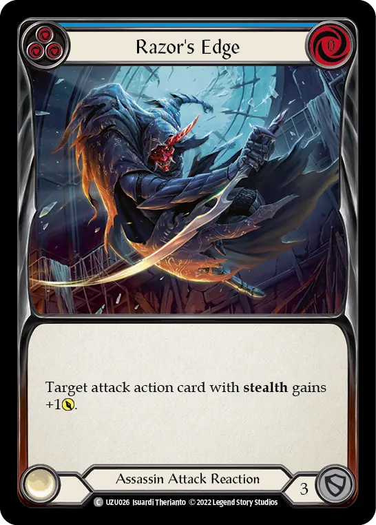 Razor's Edge BLUE UZU026 - Uzuri - Blitz Deck - Flesh and blood card
