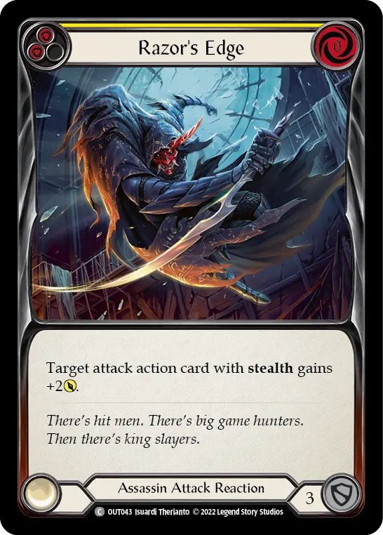 Razor's Edge YELLOW OUT043 - Outsiders - Flesh and blood card