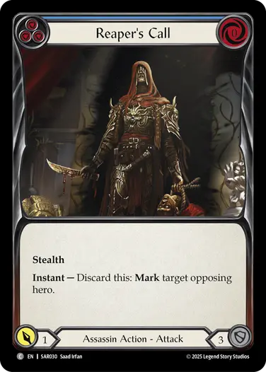 Reaper's Call SAR030 - Silver Age Chapter 2 - Arakni, Web of Deceit - Flesh and blood card