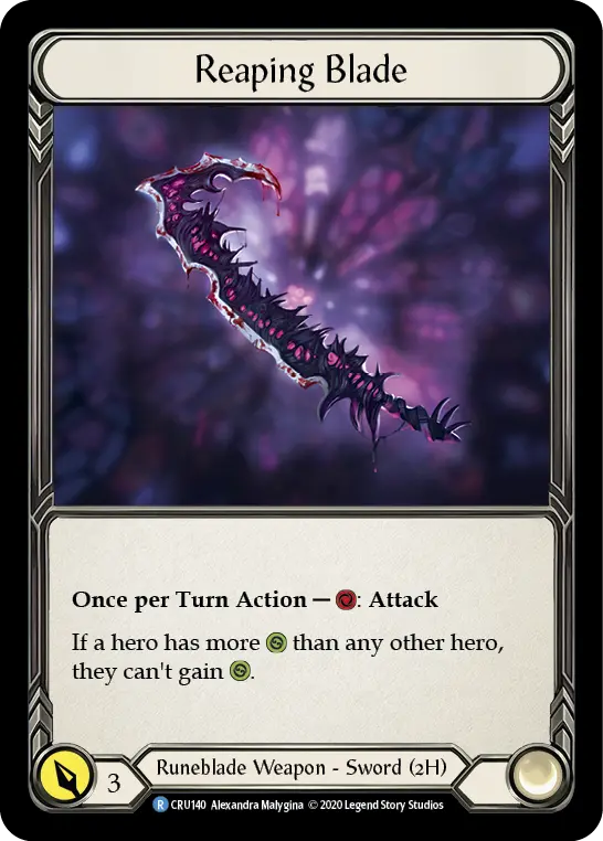 Reaping Blade CRU140 - Crucible of War - Flesh and blood card