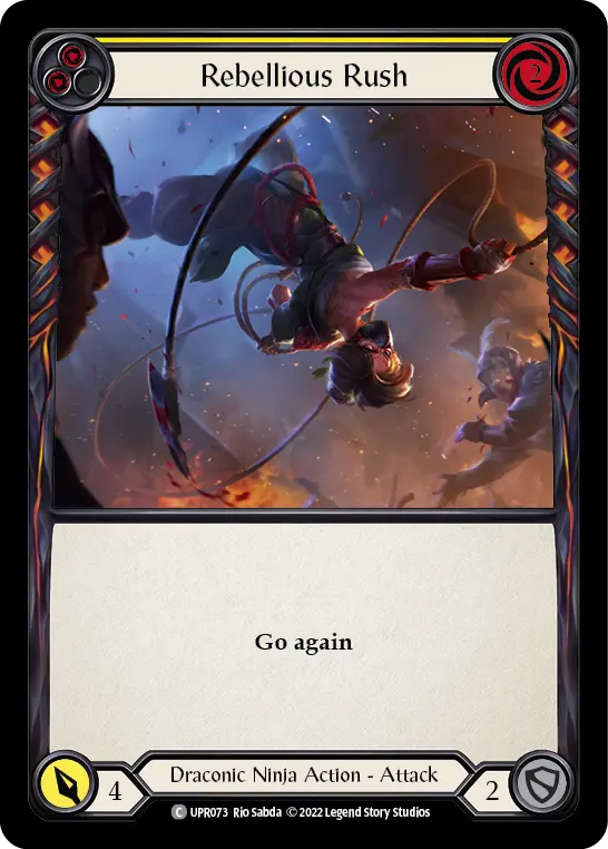 Rebellious Rush YELLOW UPR073 - Uprising - Flesh and blood card
