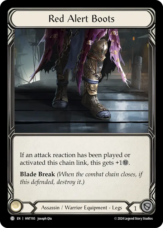 Red Alert Boots HNT195 - The Hunted - Flesh and blood card