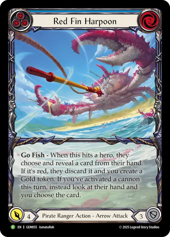 Red Fin Harpoon BLUE GEM055 - GEM - Pack 2 - Flesh and blood card