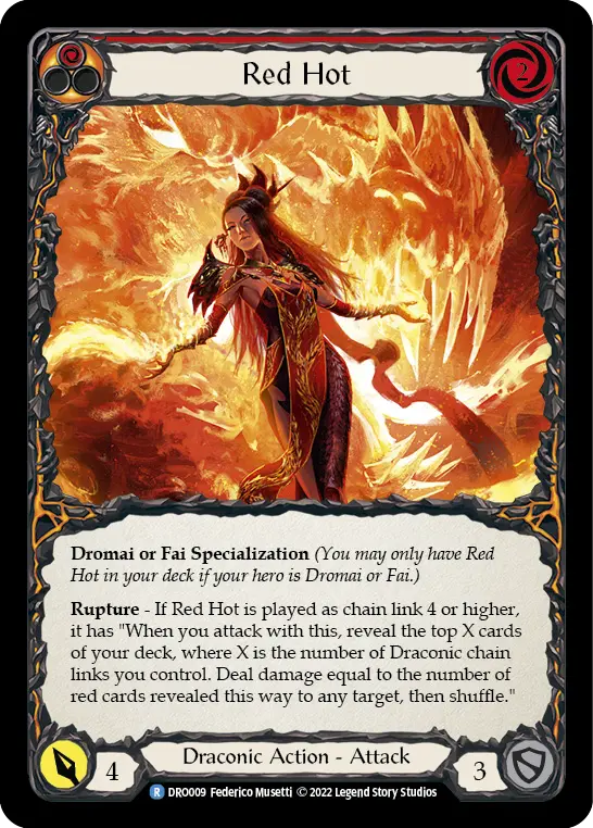 Red Hot RED DRO009 - Dromai - Blitz Deck - Flesh and blood card