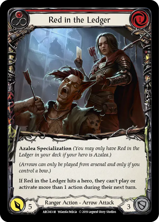 Red in the Ledger RED ARC043 - Arcane Rising - Flesh and blood card