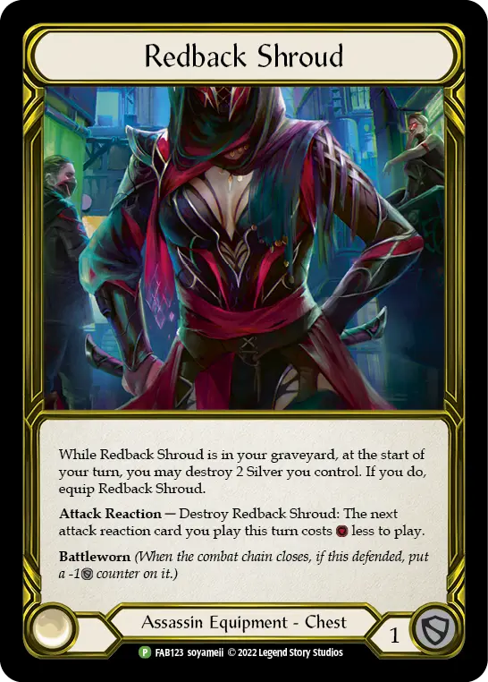 Redback Shroud FAB123-GF - Premier Organized Play - Outsiders - Flesh and blood card