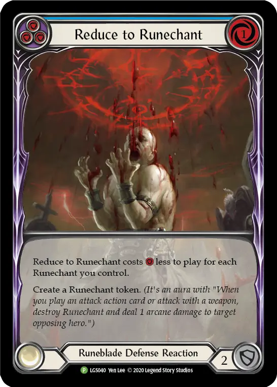Reduce to Runechant BLUE LGS040-RF - Armory - Season 3 - Flesh and blood card