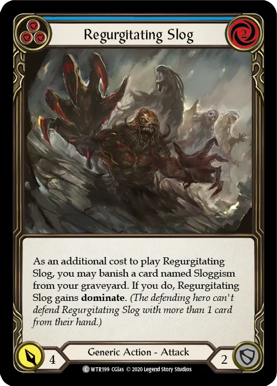 Regurgitating Slog BLUE U-WTR199-RF - Welcome to Rathe - Unlimited - Flesh and blood card