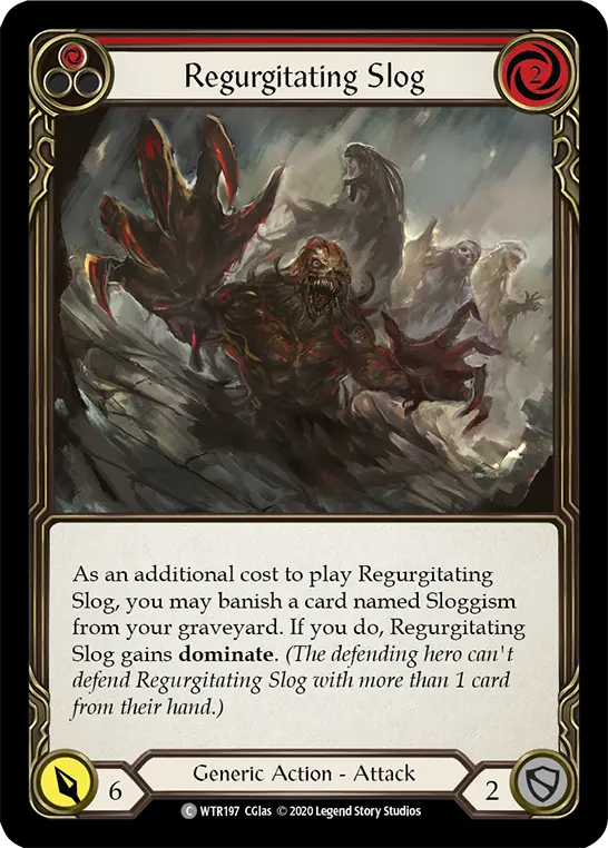 Regurgitating Slog RED R-WTR197 - Welcome to Rathe - Unlimited Revised - Flesh and blood card