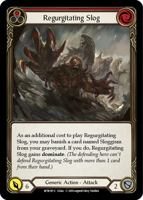Regurgitating Slog RED WTR197 - Welcome to Rathe - Flesh and blood card