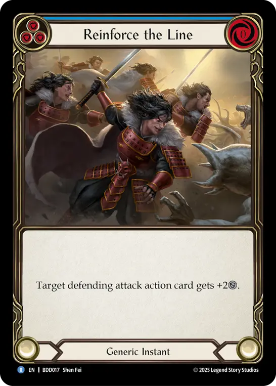 Reinforce the Line BLUE BDD017 - Bravo Demo Deck - Flesh and blood card