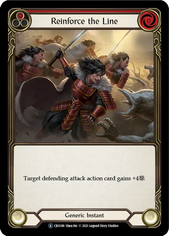 Reinforce the Line RED U-CRU189-RF - Crucible of War - Unlimited - Flesh and blood card