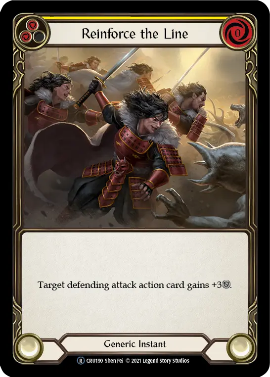 Reinforce the Line YELLOW U-CRU190 - Crucible of War - Unlimited - Flesh and blood card