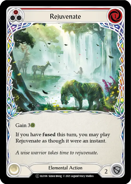 Rejuvenate RED U-ELE106-RF - Tales of Aria - Unlimited - Flesh and blood card