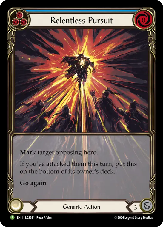 Relentless Pursuit BLUE LGS384-RF - Skirmish - Season 11 - Flesh and blood card