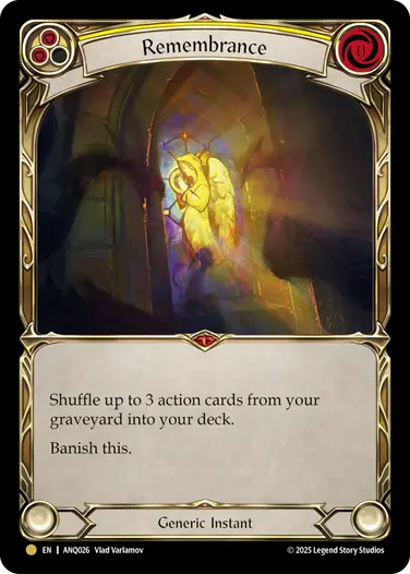 Remembrance ANQ026 - Compendium of Rathe - Antiquity Pack - Flesh and blood card