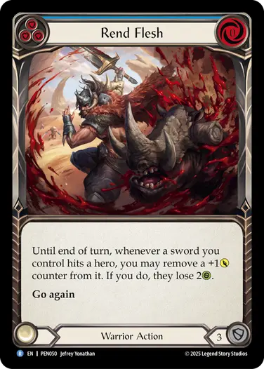 Rend Flesh PEN050 - Compendium of Rathe - Flesh and blood card