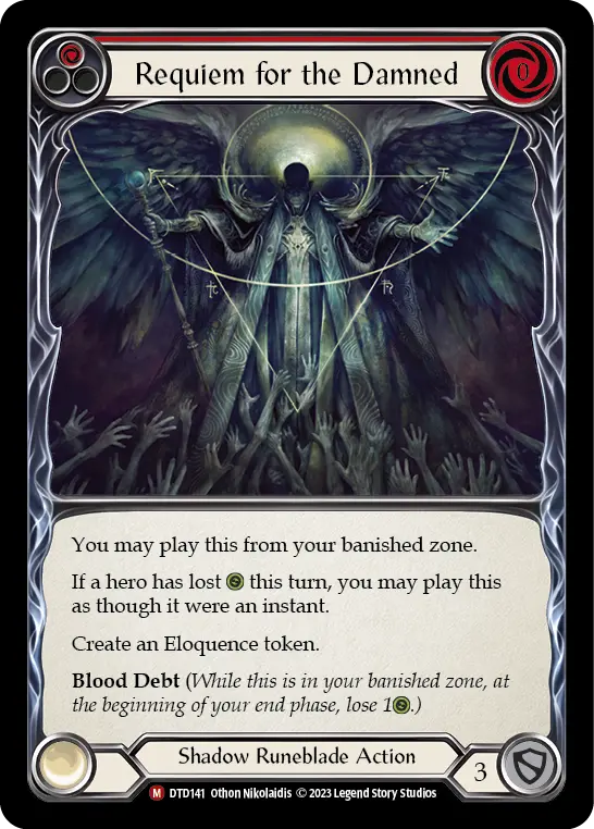 Requiem for the Damned RED DTD141 - Dusk till Dawn - Flesh and blood card