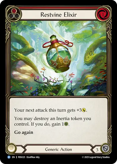 Restvine Elixir PEN325 - Compendium of Rathe - Flesh and blood card