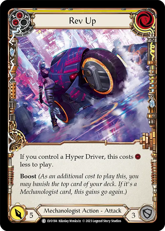 Rev Up YELLOW EVO184 - Bright Lights - Flesh and blood card