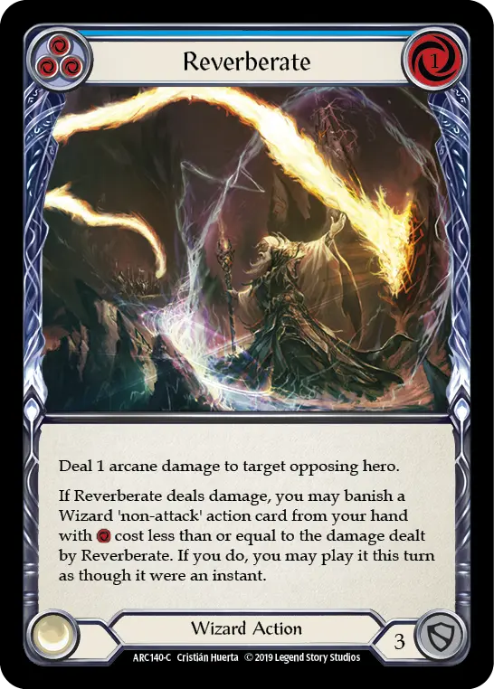 Reverberate BLUE ARC140 - Arcane Rising - Flesh and blood card