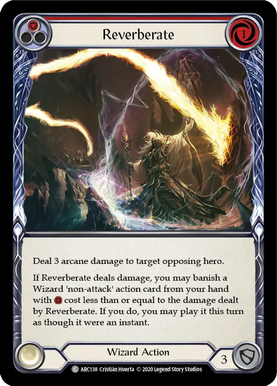 Reverberate RED U-ARC138-RF - Arcane Rising - Unlimited - Flesh and blood card