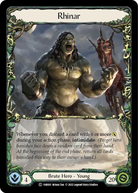 Rhinar 1HR001 - Rhinar - Blitz Deck - Flesh and blood card