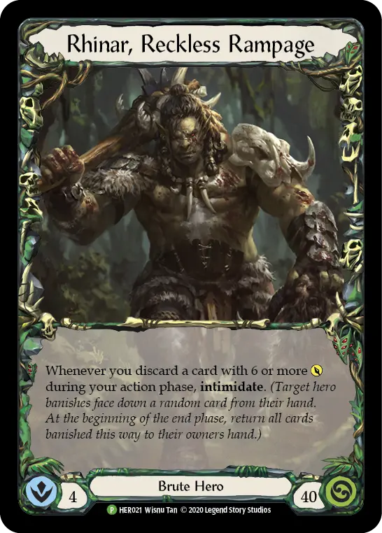 Rhinar, Reckless Rampage HER021-RF - Buy-a-Box - Crucible of War - Flesh and blood card