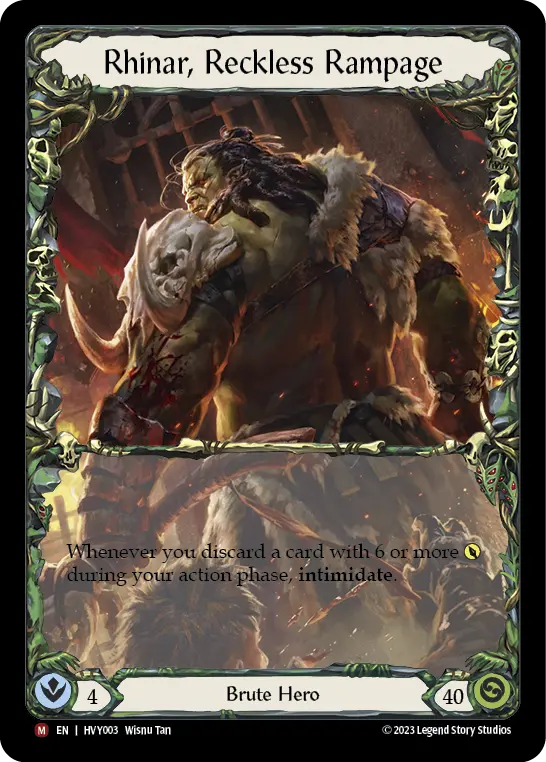 Rhinar, Reckless Rampage HVY003 - Heavy Hitters - Flesh and blood card