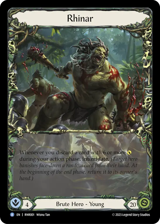 Rhinar RHI001-RF - Rhinar - Heavy Hitters Blitz Deck - Flesh and blood card